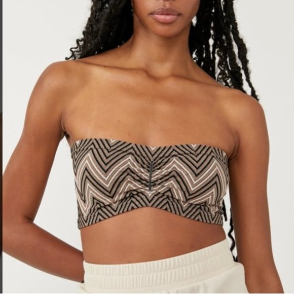 FREE People The Desert Days Seamless Bandeau natural combo Size M/L - Picture 3 of 14